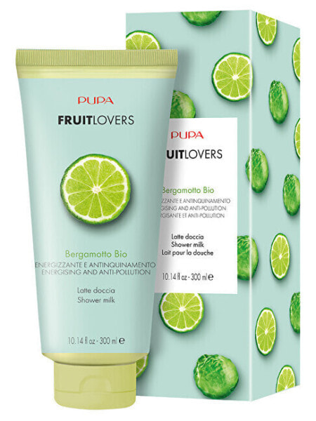 Молочко для душа с био-фруктовыми активными ингредиентами для кожи Bergamot Bio Fruit Lovers (Shower Milk) 300 мл PUPA Milano