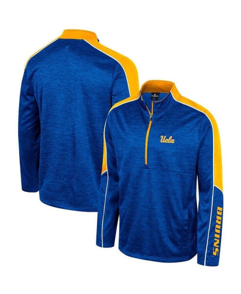 Men's Blue UCLA Bruins Marled Half-Zip Jacket