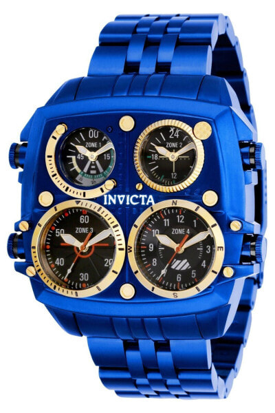 Invicta Men's 35199 Aviator Quartz Multifunction Black Green Orange Dial Watch