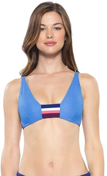 Becca by Rebecca Virtue 260658 Women's Halter Bikini Top Swimwear Size L