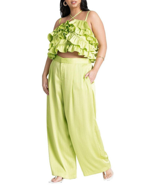 Plus Size Wide Leg Pant With Pleat