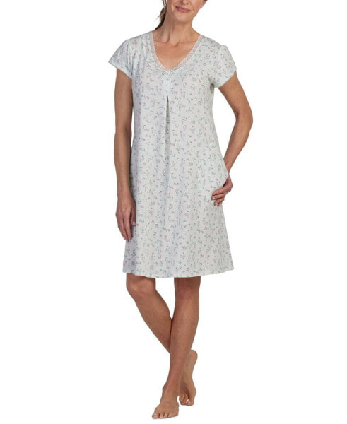 Women's Floral Lace-Trim Nightgown