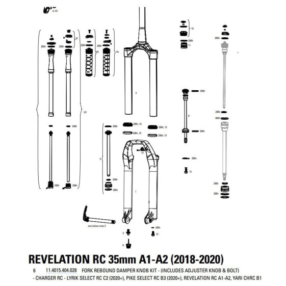 ROCKSHOX Rebound Adjuster/Bolt Kit 2018 Nut