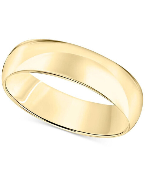 Кольцо Macy's Comfort Fit Wedding Band (6mm) in Gold