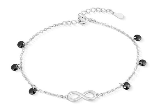 Silver infinity bracelet with zircons SVLB0365XH20018