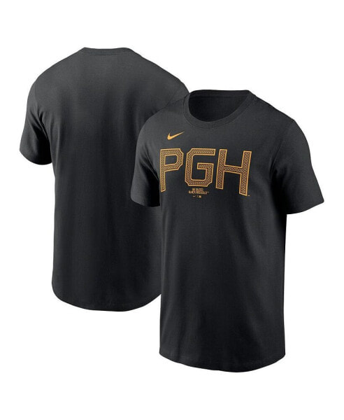 Men's Black Pittsburgh Pirates City Connect Wordmark T-shirt