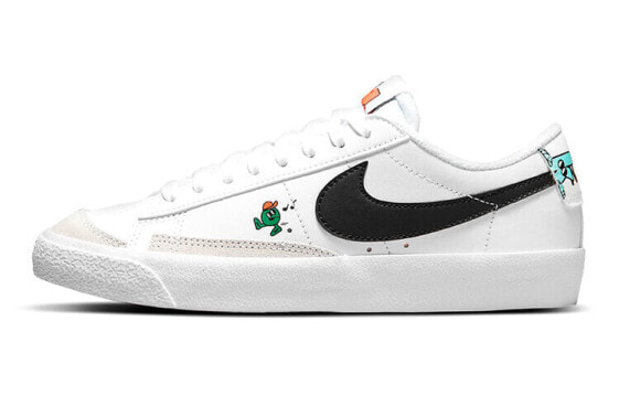 Кроссовки Nike Blazer Low '77 GS (бело-черные)