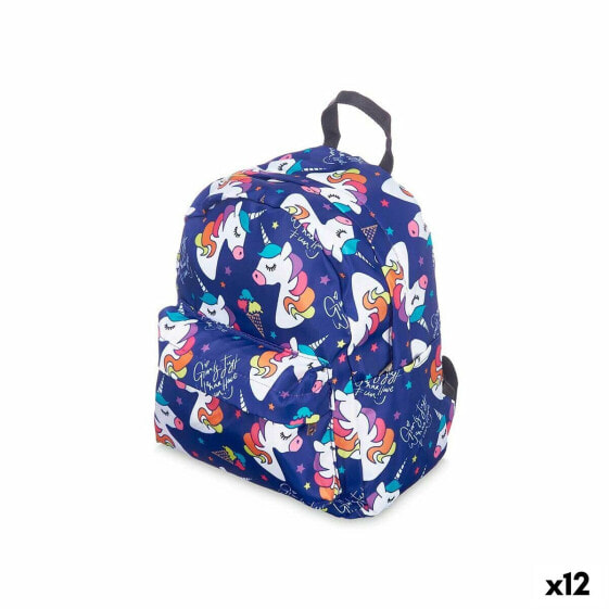 Школьный рюкзак Единорог Разноцветный 28 x 12 x 22 cm (12 штук)