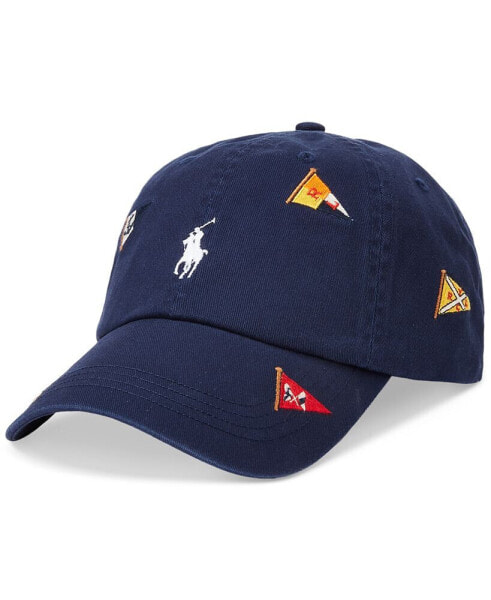 Men's Nautical Embroidered Twill Ball Cap