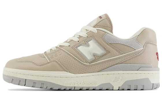 Кроссовки New Balance NB 550 Устойчивые к ударам, с амортизацией, антискользящие, износостойкие, низкие для мужчин и женщин, модель в стиле ретро, бежево-коричневого цвета.