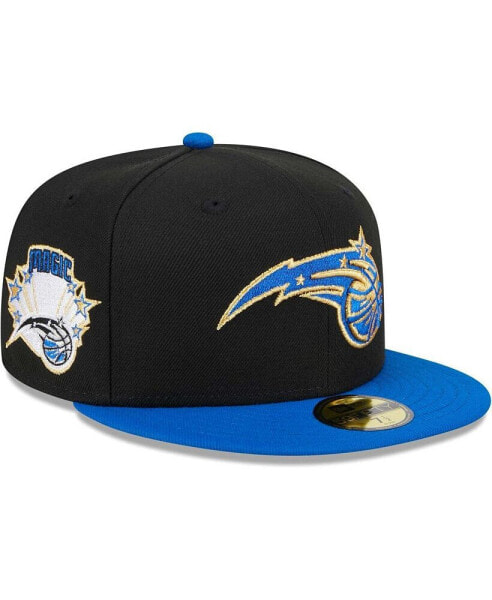 Головной убор New Era кепка Orlando Magic 59FIFTY черно-синяя с золотыми звездами