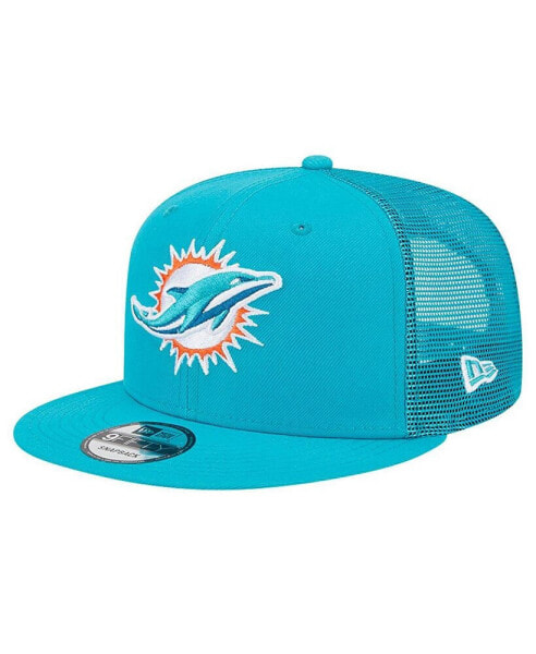 Men's Aqua Miami Dolphins Main Trucker 9FIFTY Snapback Hat