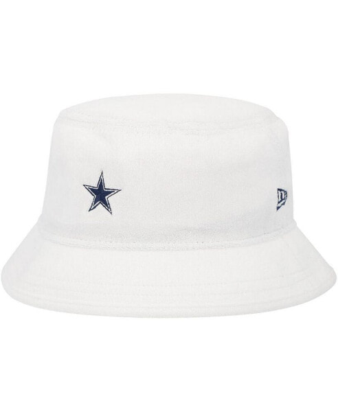 Men's White Dallas Cowboys Court Sport Terry Bucket Hat