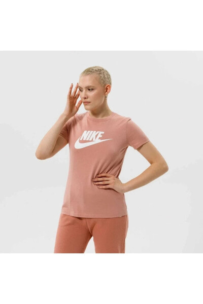 Футболка женская Nike W Nsw Tee Essential Icon Future Розовая