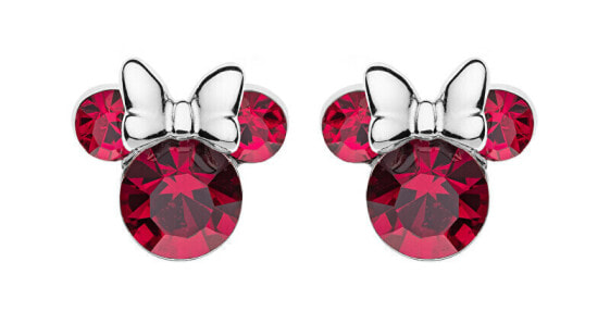 Glittering silver Minnie Mouse stud earrings ES00028SJUYL.CS