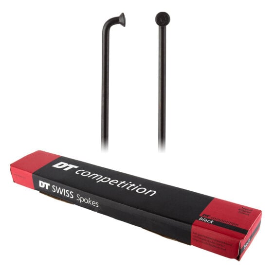 DT Swiss Competition Spoke: 2.0/1.8/2.0mm, 278mm, J-bend, Black, Box of 100