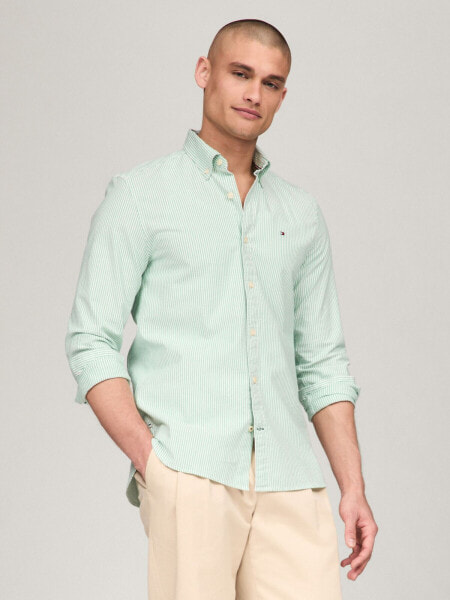 Regular Fit Stripe Stretch Oxford Shirt