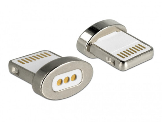 Delock 65928 - 8 pin Lightning - magnet interface - Silver