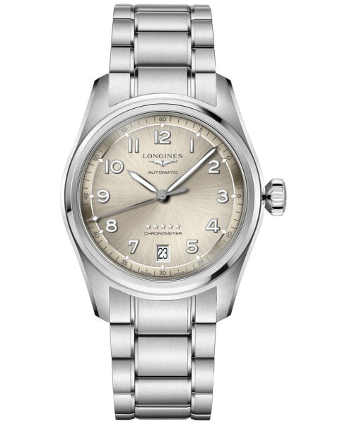 Women's Swiss Automatic Spirit Chronometer Stainless Steel Bracelet Watch 37mm