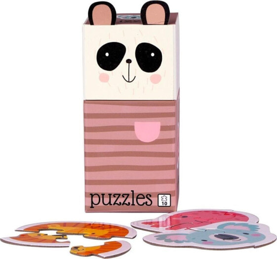 Barbo Toys Puzzle dla dzieci 3 Układanki 2x4 el i 1x2 Panda