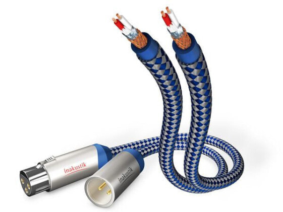 in-akustik 00405015 - XLR - Male - XLR - Female - 1.5 m - Blue - Silver