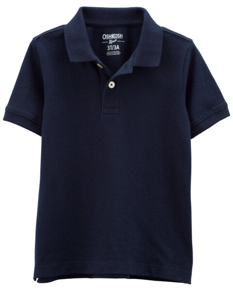 Toddler Navy Piqué Polo Shirt 4T