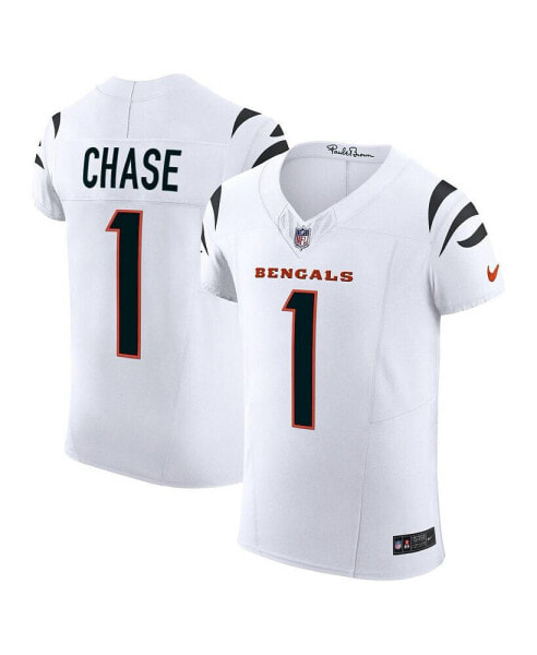 Men's Ja'Marr Chase White Cincinnati Bengals Vapor F.U.S.E. Elite Jersey