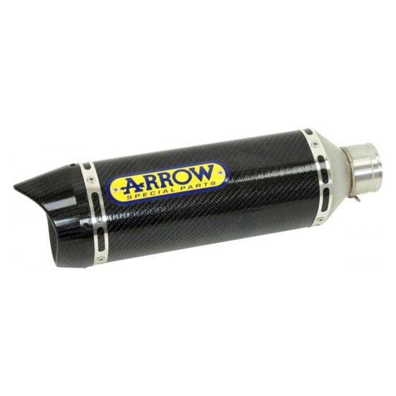 ARROW Thunder Aluminium Dark With Carbon End Cap Yamaha MT-07 ´14-20 Muffler