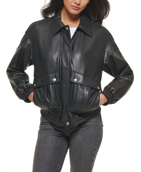 Женская куртка Levi's Дадская бомберная из искусственной кожи