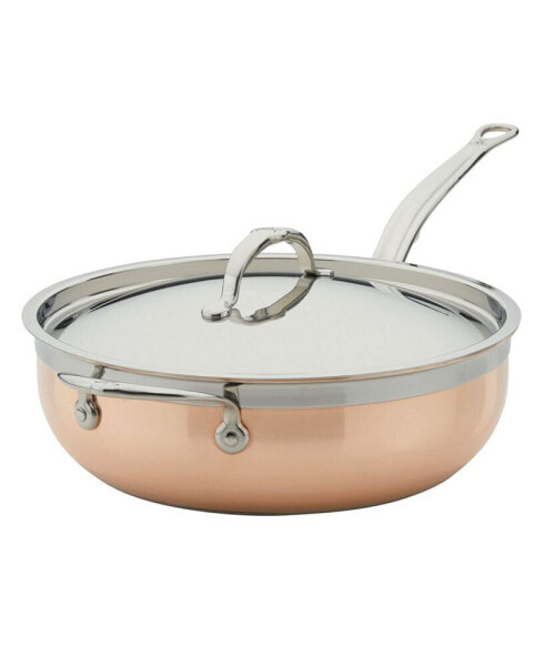 CopperBond Copper 5-Quart Covered Essential Pan with Helper Handle