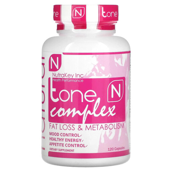 Препарат для похудения NutraKey Tone Complex, сжигание жира и метаболизм 120 капсул