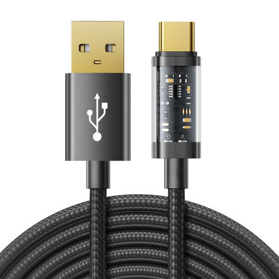 Kabel przewód USB - USB-C do ładowania i transmisji danych 3A 2m czarny