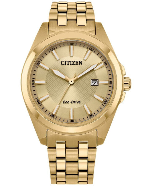 Eco-Drive Men's Peyten Gold-Tone Stainless Steel Bracelet Watch 41mm