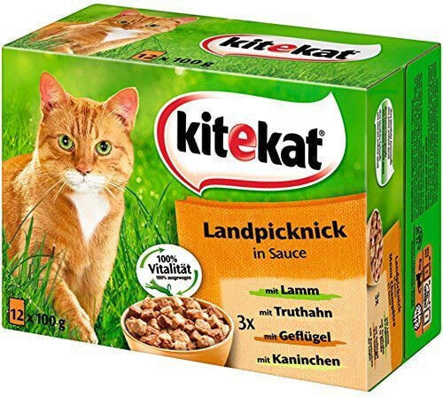 Влажный корм для кошек Kitekat, кусочки, 12 х 100 г