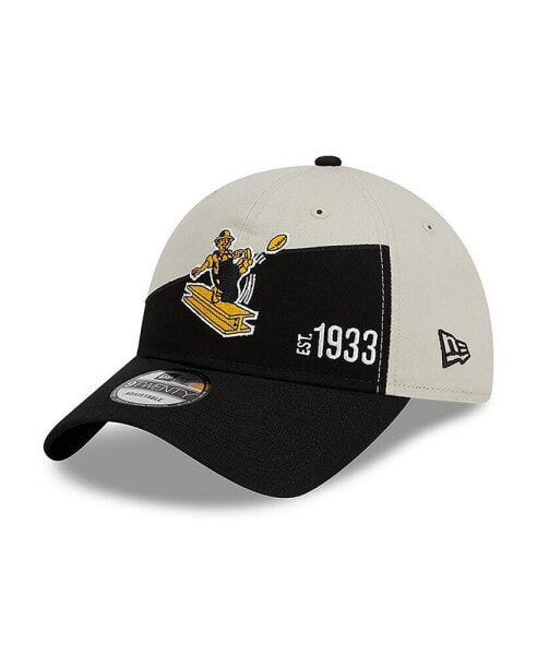 Men's Cream, Black Pittsburgh Steelers 2023 Sideline Historic 9TWENTY Adjustable Hat