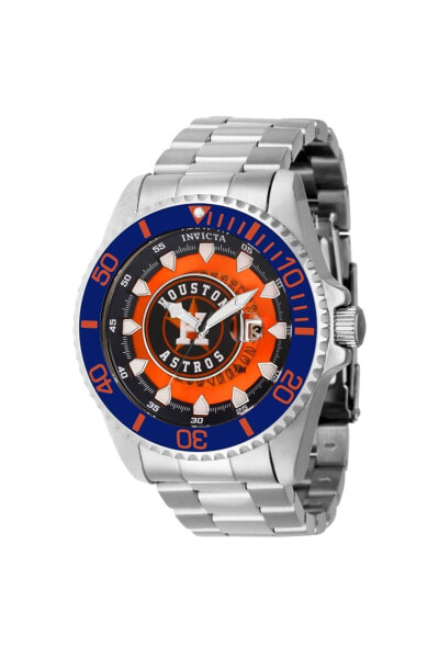 Invicta Men's 43464 MLB Houston Astros Quartz Orange Silver White Blue Dial W...