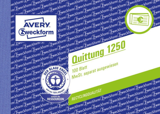 Avery Zweckform Avery 1250 - White - Cardboard - A6 - 148 x 105 mm - 100 pages