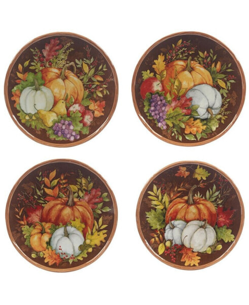 Harvest Blessings Set of 4 Dessert Plates, Service for 4