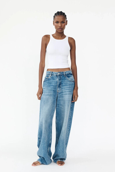 TRF RELAXED OVERSIZE MID-WAIST JEANS