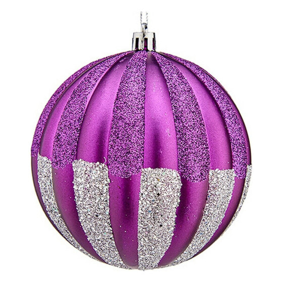 Ёлочные шарики Krist+ Серебристый Фиолетовый Ø 10 см 6 штук PVC
