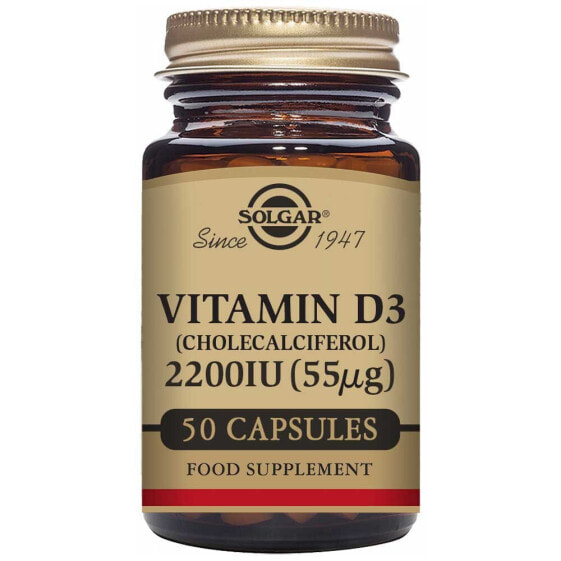 Витамин D3 2200 ME 55 мкг 50 капсул Solgar