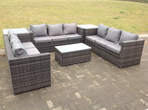 Gartensofa Lounge Grau(6er-Set)