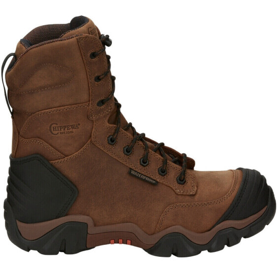 Chippewa Cross Terrain 8 Inch Waterproof Composite Toe Work Mens Brown Work Saf