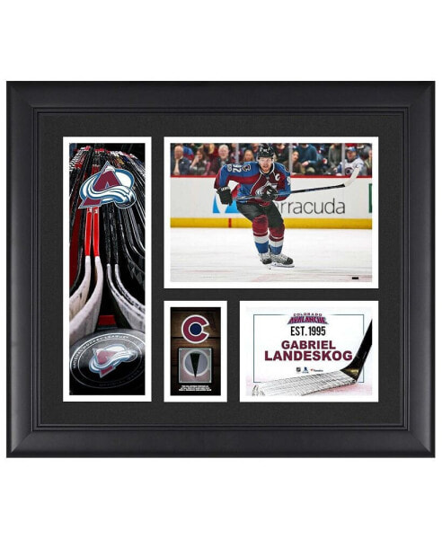 Gabriel Landeskog Colorado Avalanche Framed 15" x 17" Player Collage with a Piece of Game-Used Puck