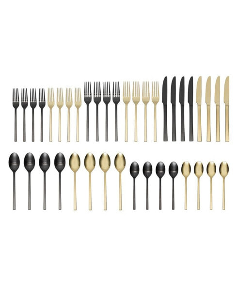 Allay Mixed 40 Piece Everyday Flatware Set, Service For 8