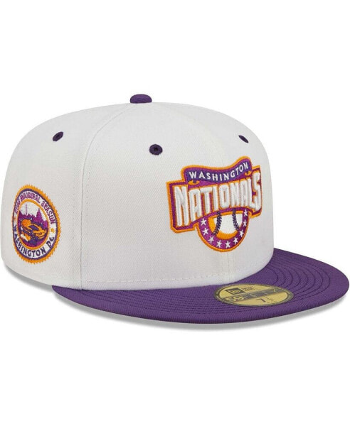 Men's White/Purple Washington Nationals 2008 Nationals Park Inaugural Season Grape Lolli 59FIFTY Fitted Hat