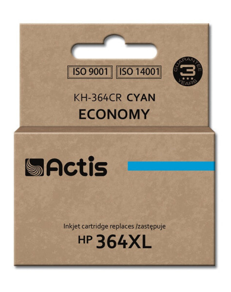 Actis KH-364CR ink (replacement for HP 364XL CB323EE; Standard; 12 ml; cyan) - Standard Yield - Dye-based ink - 12 ml - 1 pc(s) - Single pack