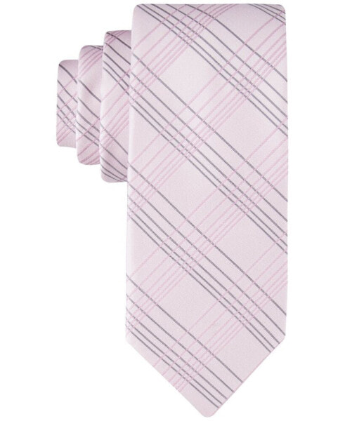 Men's Tonal Linear Grid Tie