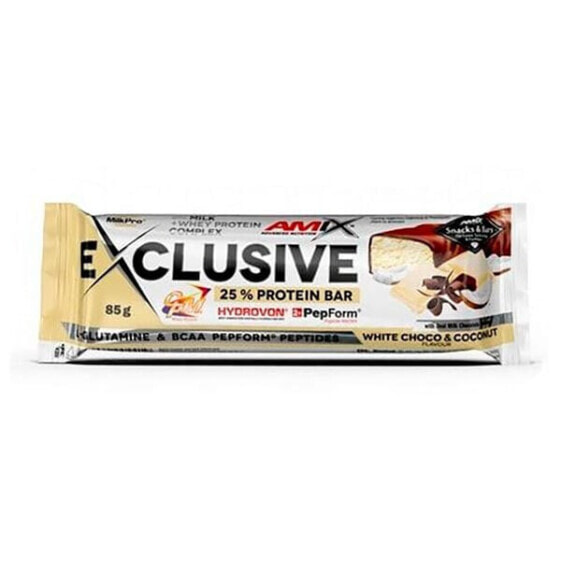 Энергетический батончик AMIX Exclusive Protein 40 г Белый шоколад и кокос