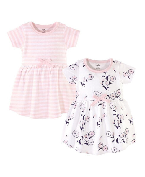 Baby Girl Organic Cotton Short-Sleeve Dresses 2pk, Wild Flowers